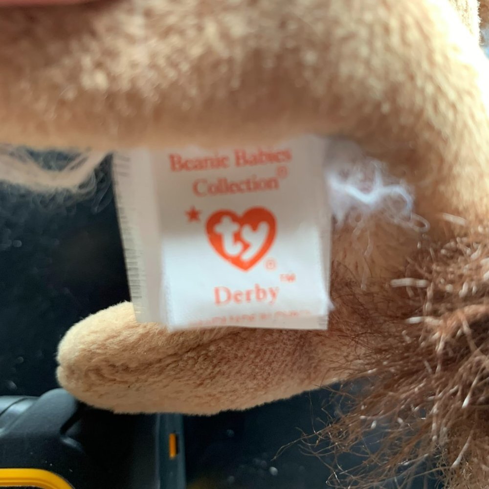Ty Beanie Baby Derby the Horse with Star Coarse Mane 1995 - Picture 6 of 10